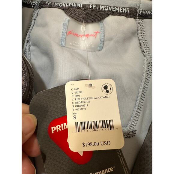 Free People Go The Distance Fleece Jacket Powder Blue Grey Size Small NWT Active - Picture 9 of 16